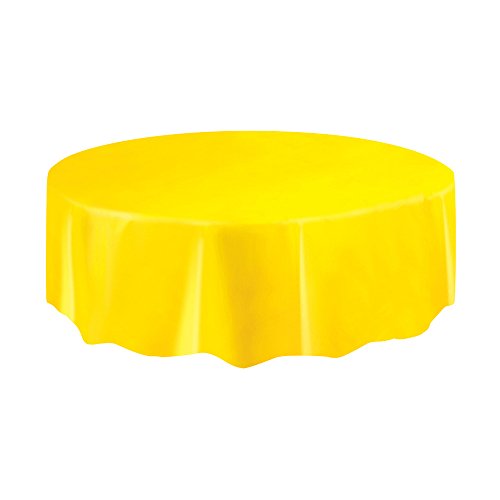 Unique 50337 Round Plastic Tischdecke, Kunststoff, ca. 213 cm von Unique