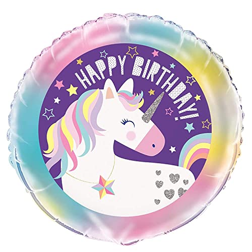 Folien-Geburtstags-Luftballon - 45 cm - Einhorn-Party von Unique