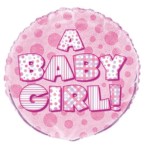 Folien-Luftballon Babyparty - 45 cm - "Baby Girl" - Rosa von Unique