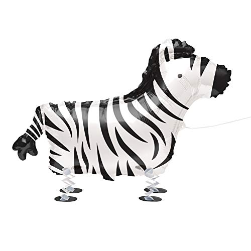 Folien-Luftballon Laufendes Haustier Zebra - 76 cm von Unique