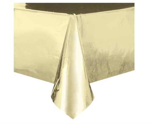 Kunststoff-Tischdecke - 2,74 m x 1,37 m - Goldfolie, Gold von Unique