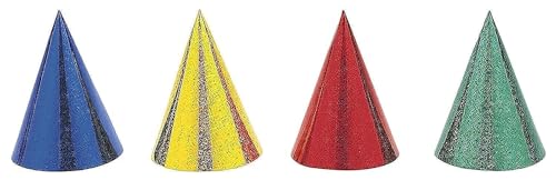 Partyhüte - farbig sortiert - 8er-Pack von Unique