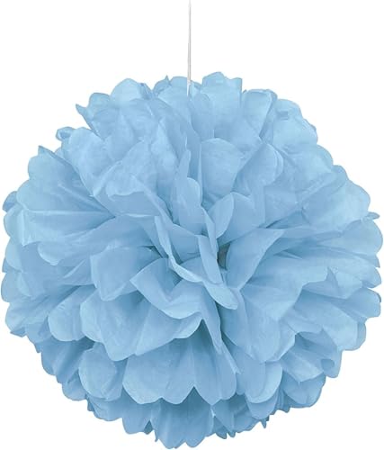 Seidenpapier-Bommel - 40 cm -Hellblau von Unique Party