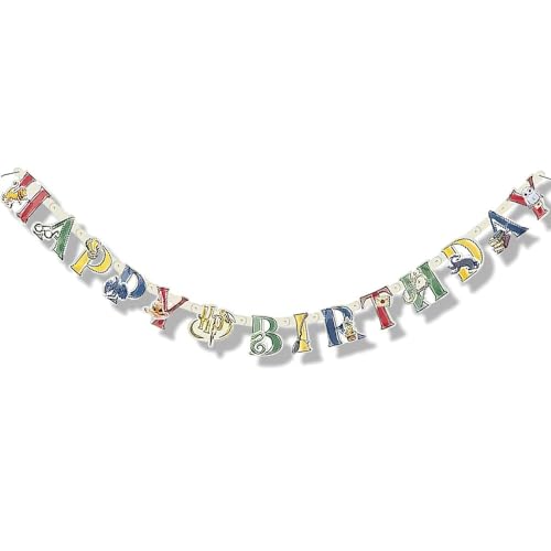 Unique 23568 Multicolor Harry Potter Large Jointed Plastic Banner-6' (1 Count) Geburtstagsbanner-1,82 m Party, Multicolour von Unique