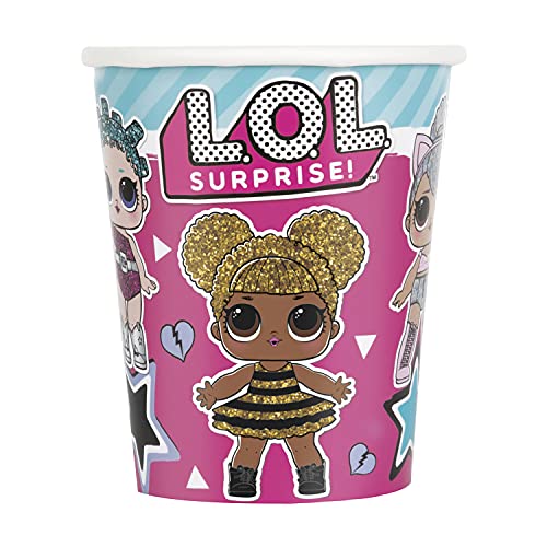 Unique Party 23796EU - Papierbecher - 266 ml - LOL-Surprise-Party - 8er-Pack von Unique