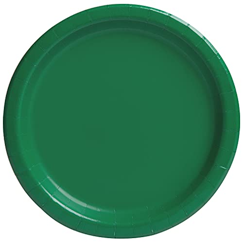 Unique Umweltfreundliche Pappteller - 23 cm - Smaragdgrün Farbe - Packung mit 16 Stück, Emerald Green von Unique