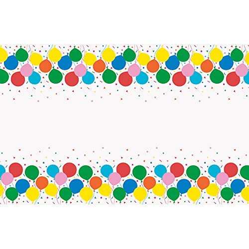 Kunststoff-Tischdecke - 2,13 m x 1,37m - Bunte Luftballons Geburtstag von Unique