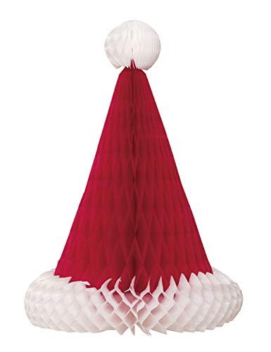 Unique Party 30 cm Wabe Santa Hat Weihnachten Tisch Dekoration von Unique Party