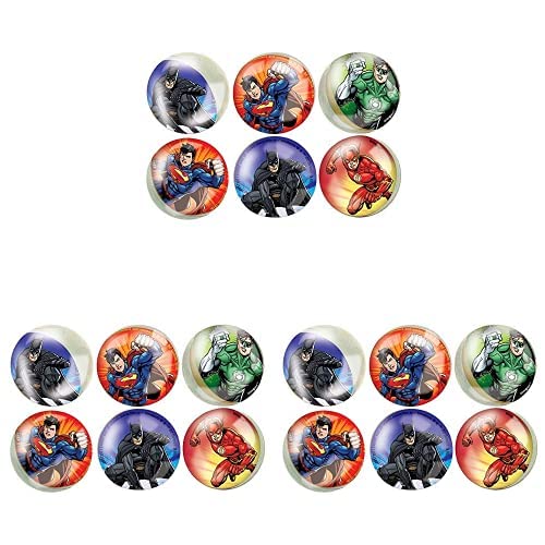 Unique Party Supplies 49978 Party Justice League Bouncing Bälle, 3er Pack von Unique Party Supplies