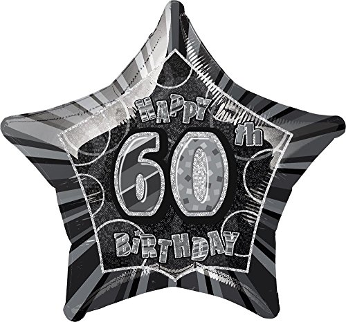 Unique 50,8 cm Glitz Folie Happy Birthday Helium Ballon von Unique Party