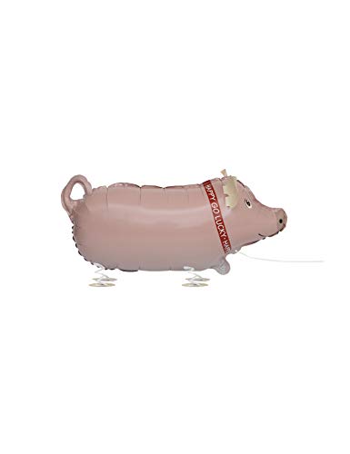 Unique Party Supplies 53644 Folien-Luftballon Laufendes Haustier Schwein - 60 cm von Unique