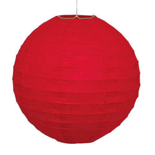 Wabenball aus Seidenpapier - 20 cm - Rot von Unique