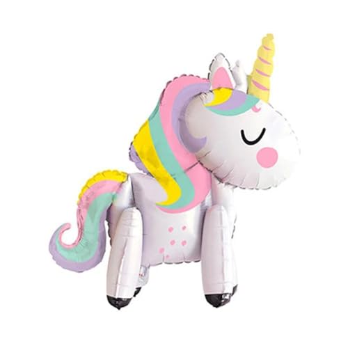 Unique Party Einhorn-Folienballon (76,2 cm) (weiß/rosa) von Unique Party