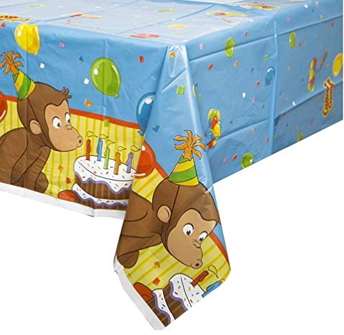 Curious George Plastic Tablecloth, 84" x 54" von Unique