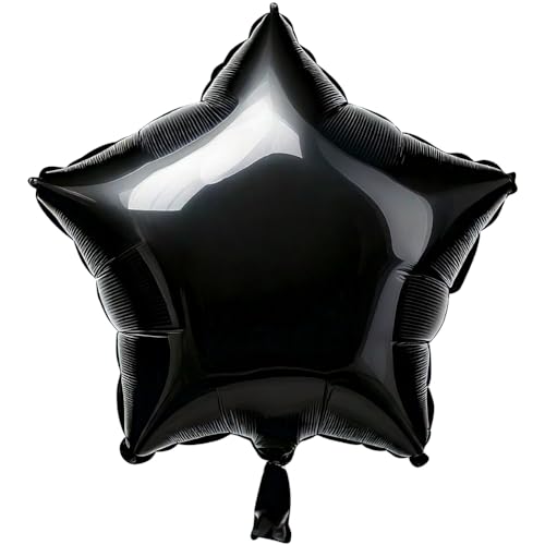 Folienballon in Sternform, Schwarz, 45,7 cm (1 Stück) | Premium-Qualität & auffälliges Design – perfekt für Motto-Partys und Feiern von Unique