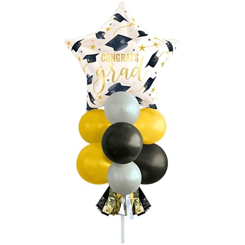 Golden Star Graduation Folien- und Latexballon-Hofschilder-Set – perfekte Dekorationen für Abschlussfeiern von Unique