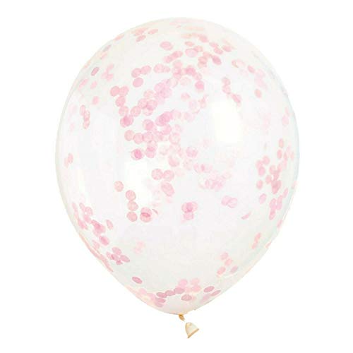 Konfetti-Luftballons - 30 cm - Hellrosa - 6er-Pack von Unique