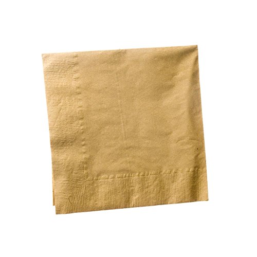 Papierservietten - 16,5 cm - Gold - Packung mit 20 Stück von Unique