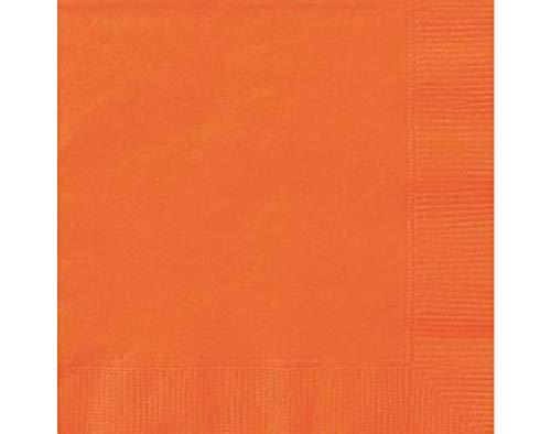 Papierservietten - 16,5 cm - Orange - Packung mit 20 Stück von Unique