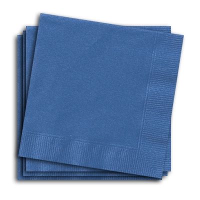 Papierservietten blau, 25cm, 20&nbsp;kleine Partyservietten, einfarbig von Unique