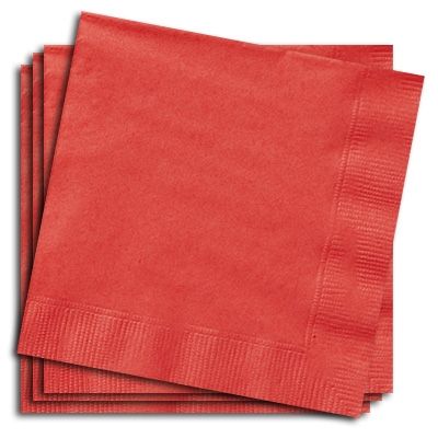 Papierservietten rot, 33cm, 20 St. von Unique