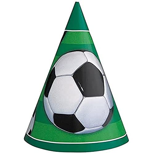 Partyhüte - Fußballparty - 8er-Pack von Unique