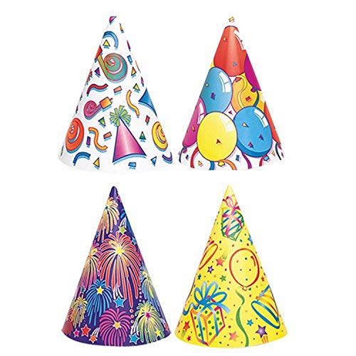 Partyhüte - Sortiertes Design - 8er-Pack von Unique