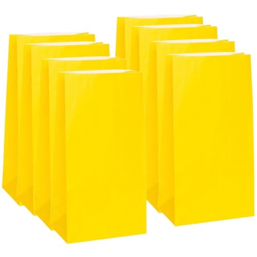 Partytaschen aus Papier - Gelb - 12er-Pack, Sonnenblumengelb Partytaschen aus Papier - Gelb - 12er-Pack, Sonnenblumengelb von Unique