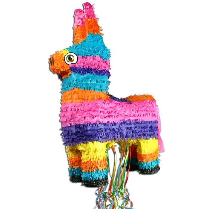 Pinata Esel zum Ziehen 47 cm, traditionelle Zugpinata von Unique