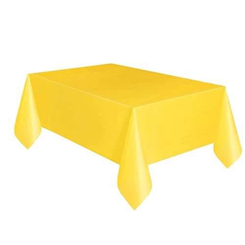 Rechteckige Kunststoff-Tischdecke, Sonnenblumengelb, 137,2 x 274,3 cm, Elegantes Design und Premium-Qualität, ideal für Partys, Veranstaltungen und den täglichen Gebrauch von Unique