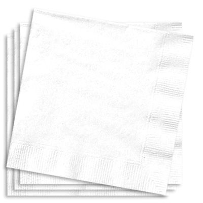 Servietten in Weiß, 20er Pack, 33cm, zweilagige Papierservietten von Unique