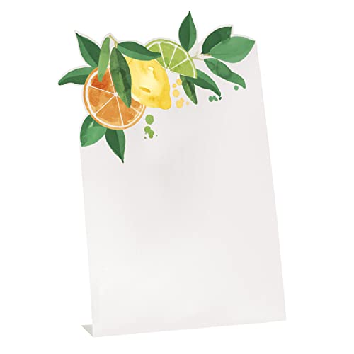 Unique 16389 Tischkarten – Citrus Fruit Summer Party – 6 (1 Stück), Mehrfarbig, Place Cards von Unique