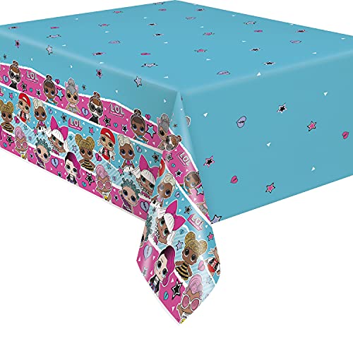 Unique 20903 LOL Surprise Plastiktischdecke-2,13 m x 1,37 m Party, Druck, Mehrfarbig, 83.9 x 53.9 inch (Rectangular) von Unique