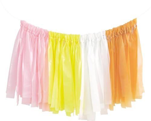 Unique 41097 Kulissen-Kit mit Kunststofffransen – Frühlings-Gänseblümchen-Party – Frühlingsfarben, Multicolour, One Size von Unique Party