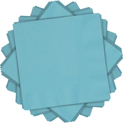 Unique 46852 Papierservietten-16,5 cm-Blaugrün Farbe-Packung mit 20 Stück, Teal von Unique