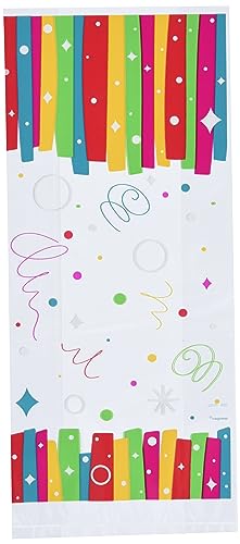 Cellophan-Partytaschen - Regenbogenbänder-Geburtstagsfeier - 20er-Pack von Unique