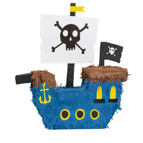 Unique 68187 Pirate Ahoi Piratenschiff Pinata, Blue von Unique