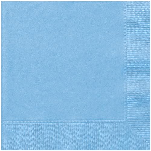 Unique 80142 - Papierservietten – 16,5 cm – Hellblau Farbe – 50 Stück (1 Stück) von Unique