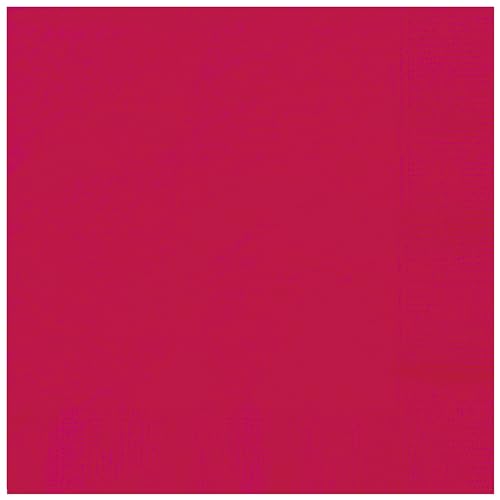 Unique 80371 - Papierservietten – 13 cm – Rote Farbe – 20 Stück (1 Stück) von Unique