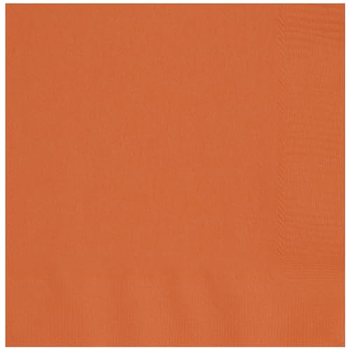 Unique 80592 - Papierservietten – 16,5 cm – Orange Farbe– 50 Stück (1 Stück) von Unique