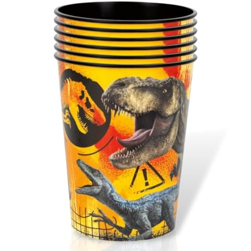 Unique Industries Mehrfarbiger Jurassic World 3 Kunststoff-Stadionbecher – 473 ml (1 Stück) | langlebiges und wiederverwendbares Trinkgeschirr – ideal für Partys, Veranstaltungen und Filmabende von Unique