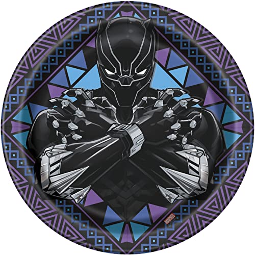 Unique Marvel Avengers Black Panther Wakanda Forever Pappteller – 8 Stück von Unique