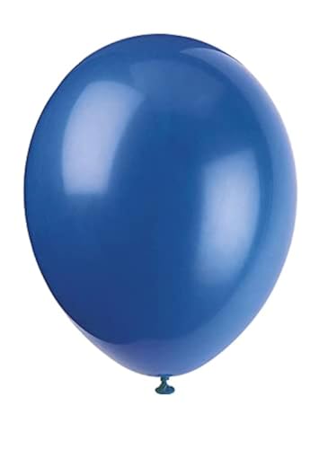 Unique Party Supplies 80006 Latex-Party-Luftballons - 30 cm - Abendblau - 10er-Pack, Nachtblau von Unique