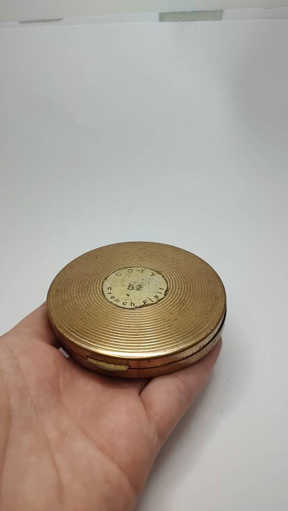 Coty French Compact Powder Case, Vintage Box, Handtaschenspiegel von UniqueArtGiftStore