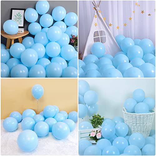 Unisun 12 Zoll Blaue Pastell Ballons, 20er Pack Baby Blue Macaron Latex Creme Ballons, Party Ballon Girlande für Hochzeit Verlobung Jubiläum Baby Shower Geburtstag Dekorationen von Unisun