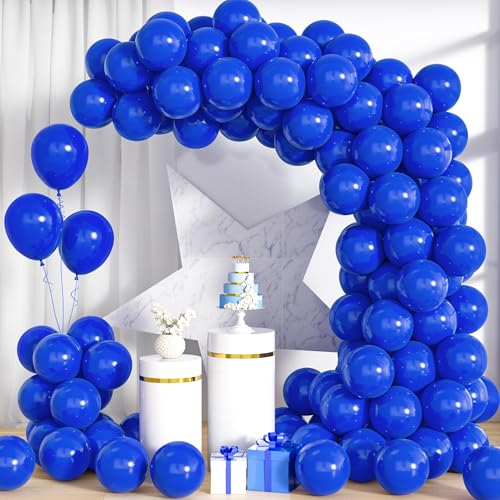 Unisun Luftballons Dunkelblau, 100Stück 10Zoll Matt Tief Blaue Latex Ballons Girlande Männer Junge Kinder Brautparty Geburtstag Hochzeit Jahrestag Verlobung Valentinstag Jubiläum Karneval Dekorations von Unisun