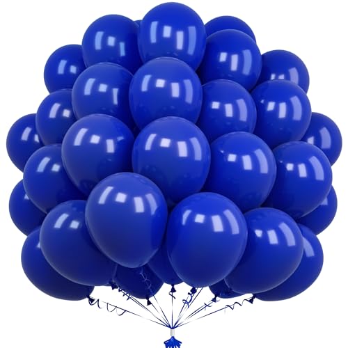 Unisun Marineblaue Luftballons, 50 Stück 12 Zoll Marineblaue Ballons, Dunkelblaue Latex Ballons Für Männer Jungen Geburtstagsfeier Union Jack Babyparty Hochzeit Abschlussfeier Jahrestag Dekorationen von Unisun