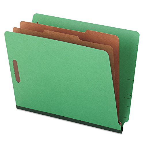 Pressboard End Tab Folders, Letter, Six-Section, Green, 10/Box, Sold as 1 Box von Universal One