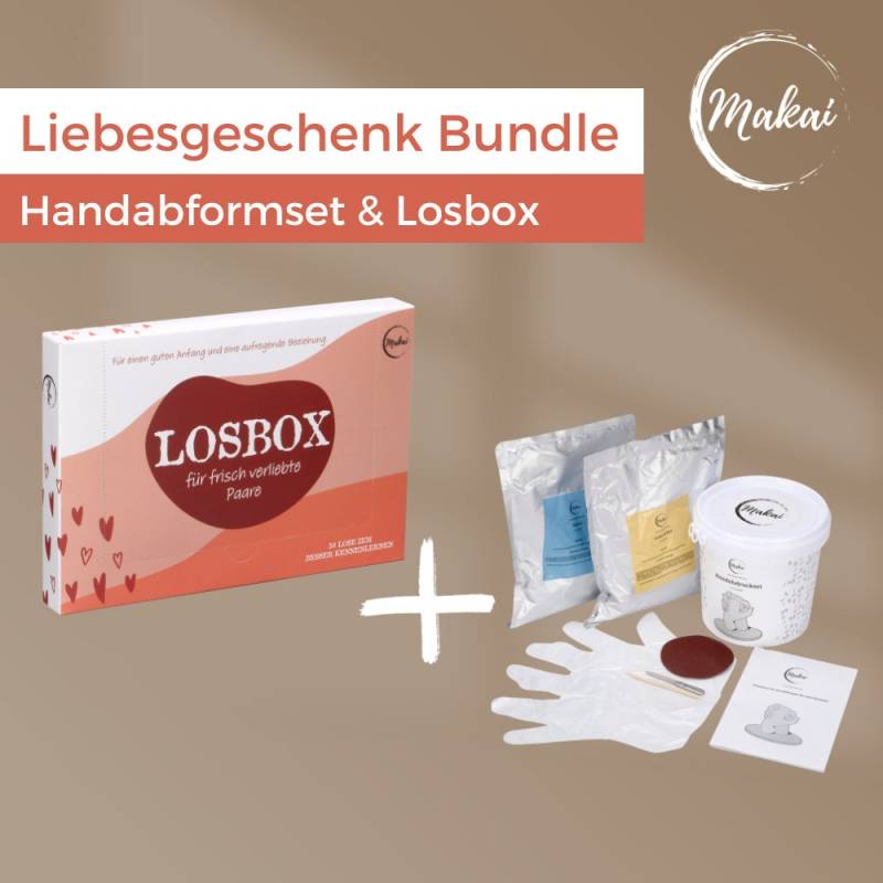 Makai Liebesgeschenk Bundle - Losbox & Handabdruckset Geschenkidee Für Paare Zum Geburtstag, Valentinstag, Jahres- Oder Hochzeitstag von Universals101