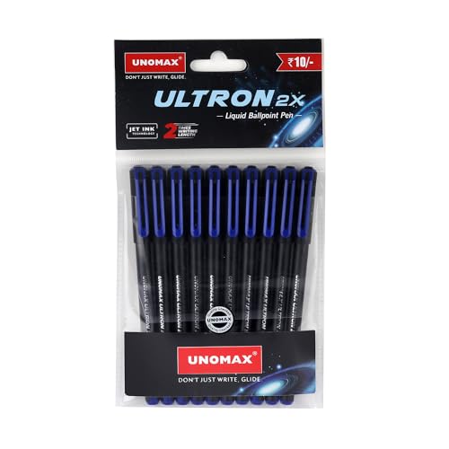 Unomax Ultron 2 x Flüssig-Kugelschreiber, Blau, 10 Stück von Unomax